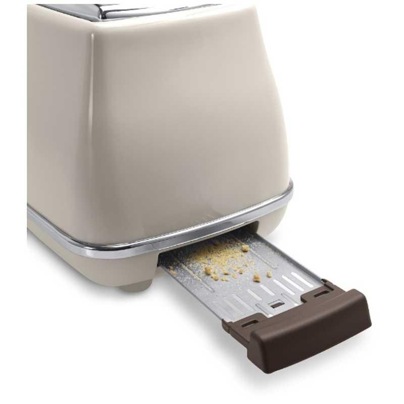 デロンギ　ポップアップトースター icona VINTAGE collectionドルチェベージュ　CTOV2003J-BG