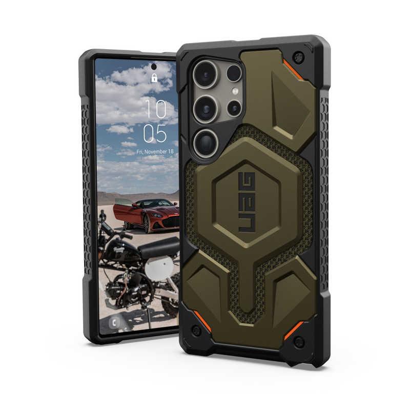 S24 Ultra 対応マグネット式 ワイヤレス 充電 対応 MONARCH PRO (日本正規代理店品) 【限り】 ケブラーエレメントグリーン　UAG-GLXS24U-PMS-KG