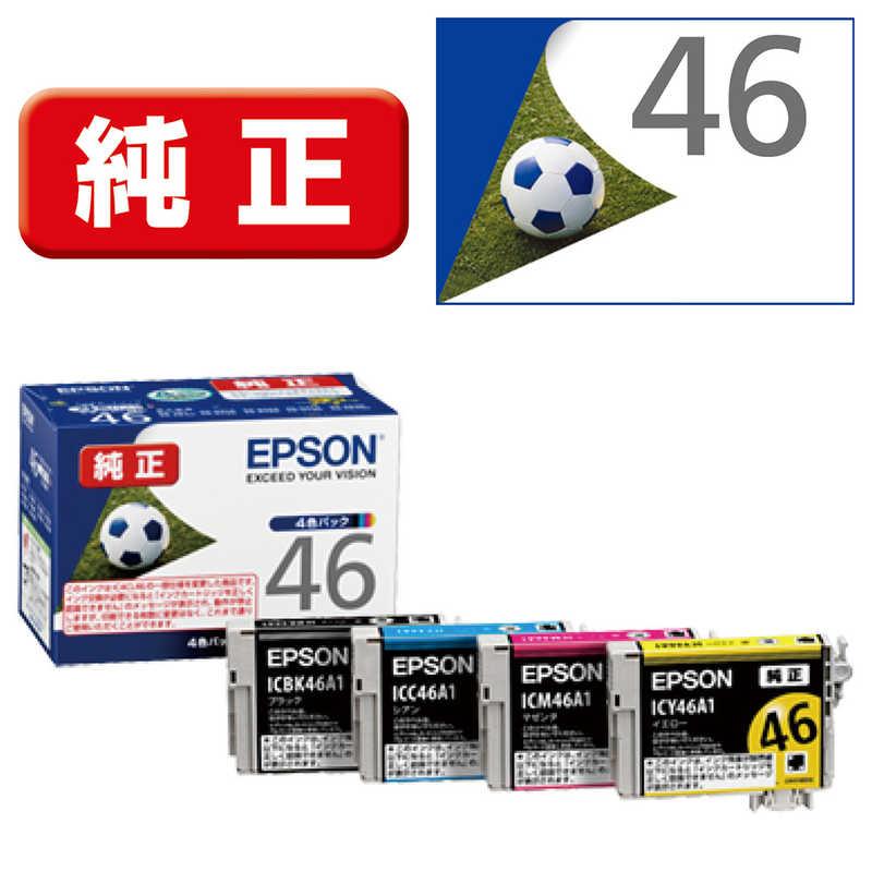 EPSON 【純正】インクカートリッジ 46 　4色パック まとめ売り エプソン（EPSON） 純正プリンターインク 4色パック IC4CL46A1