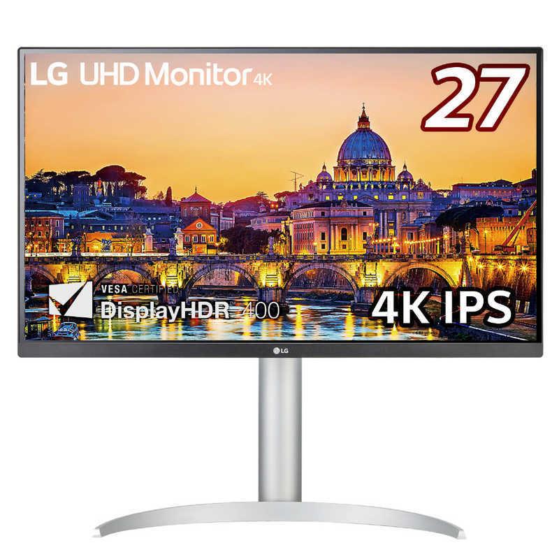 LG　PCモニター LG UHD Monitor 4K ホワイト [27型 /4K(3840×2160） /ワイド]　27UP650-W｜y-kojima