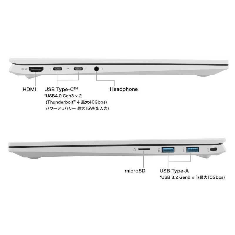 LG ノートパソコン gram スノーホワイト [14.0型/Win11/Core i5/メモリ