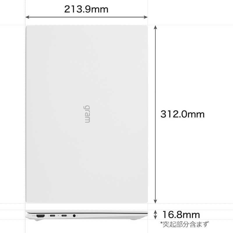 LG ノートパソコン gram スノーホワイト [14.0型/Win11/Core i5/メモリ