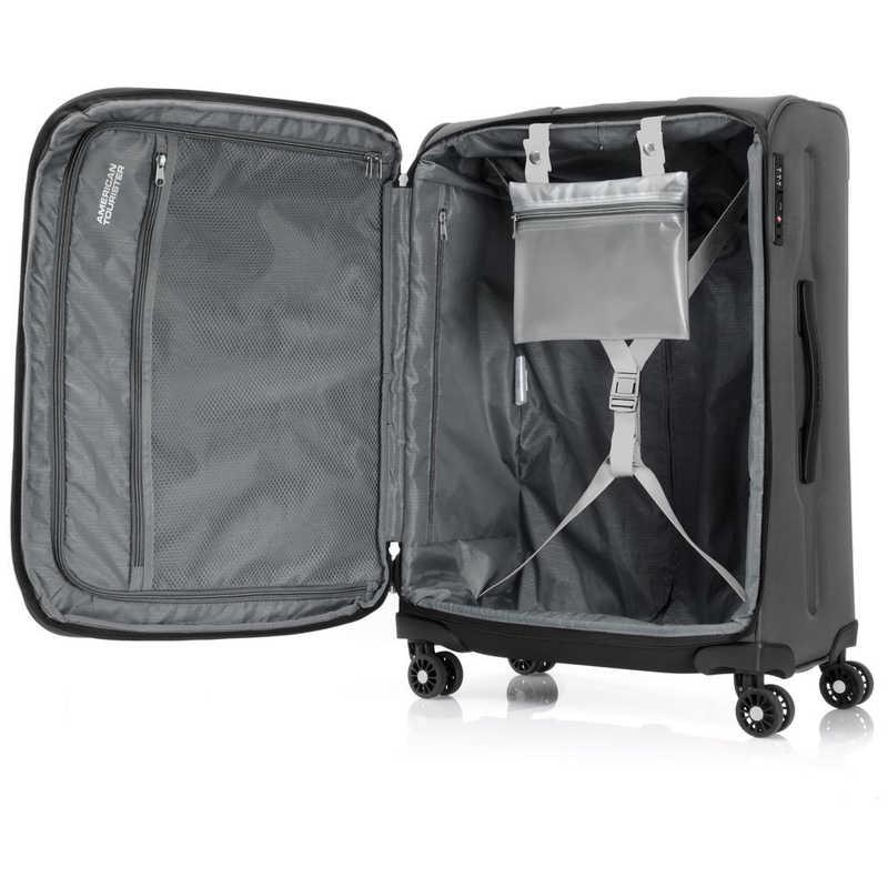アメリカンツーリスター　ソフトキャリーバッグ MAXWELL ファスナータイプ 宿泊 目安：1週間以上 78(82)L 【TSAロック搭載】 ブラック×グレー　HA6*29002 アメリカンツーリスター ソフトキャリーバッグ MAXWELL ファスナー
