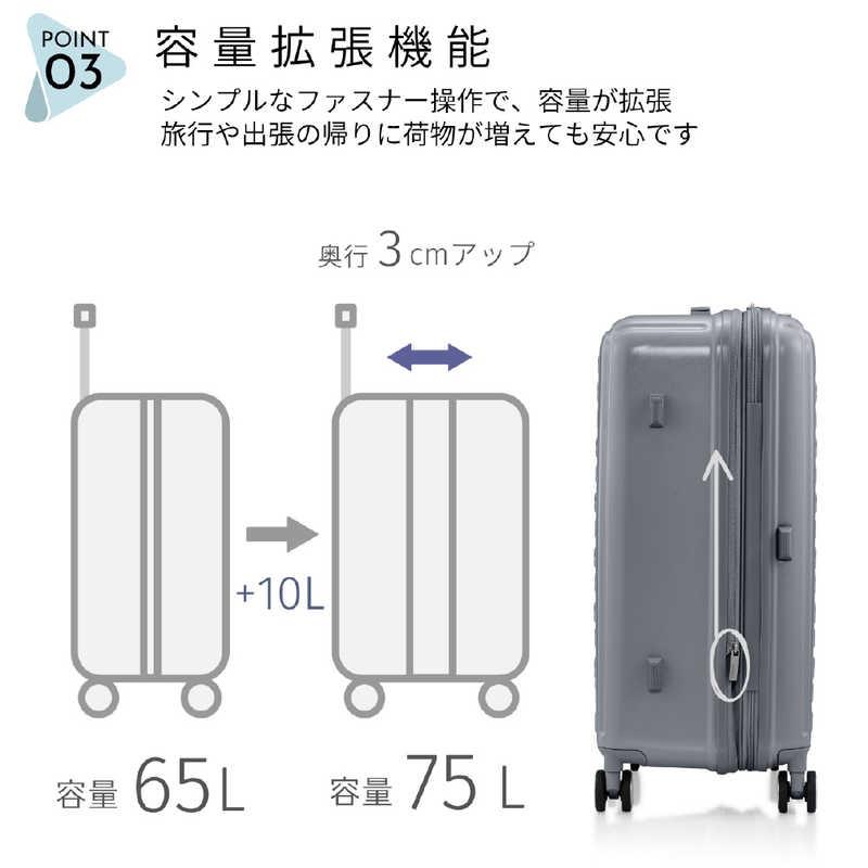 キャスターストッパー付キャリー 拡張機能付 無料預け入れ Mサイズ PAXTRA ( パクストラ ) スピナー66 EXP ［TSAロック搭載］ グレー UH1＊08002の画像