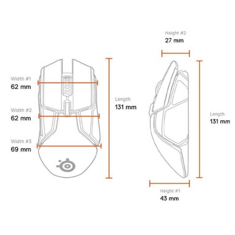 STEELSERIES　ゲーミングマウス 有線/無線(ワイヤレス)/ 7ボタン/ ブラック　62456｜y-kojima｜13
