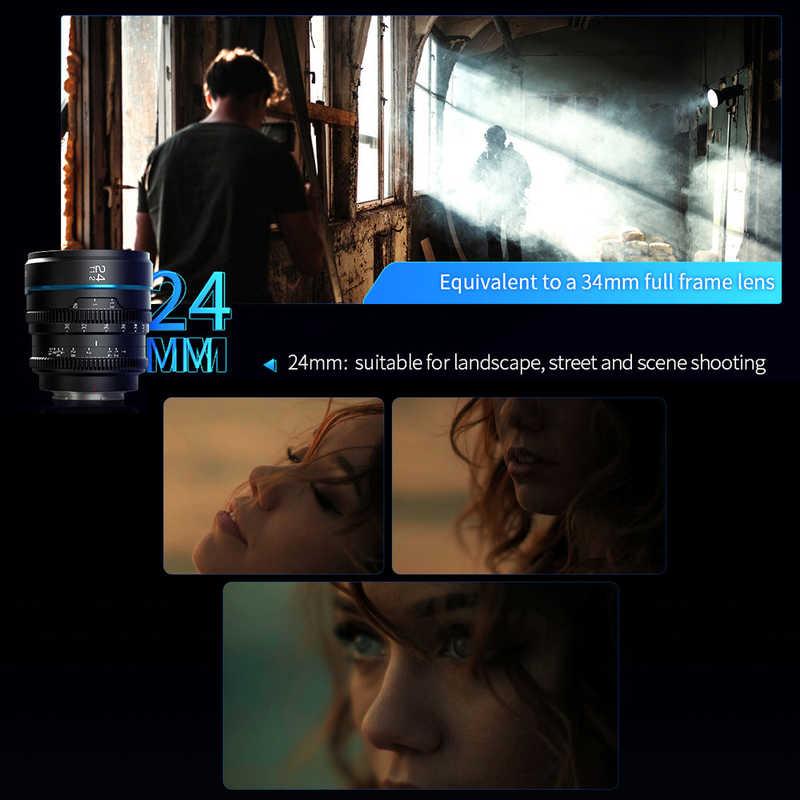 SIRUI シネマレンズ T1.2 APS-C/S35 3本セット(24/35/55mm) L/ブラック