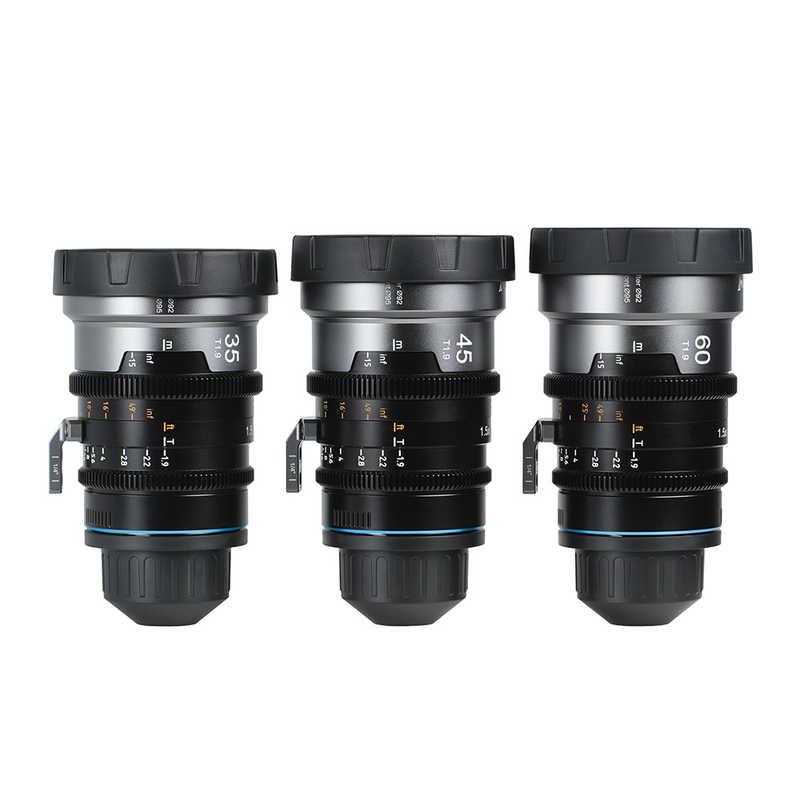 SIRUIIronStarマウント交換式アナモルフィックレンズ 1.5x Full Frame 3本セット(35/45/60mm)  PL/ブルーフレア(EFアダプター/フィルター2種付) SIRUI  IRON-3S-B+292A-JP ［単焦点レンズ］の商品画像（ソフマップ）
