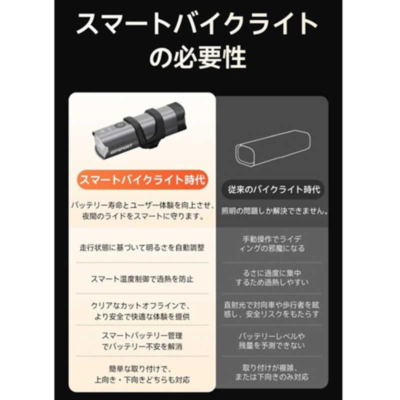 IGPSPORT スマートフロントライト 1200ルーメン (照射距離：150