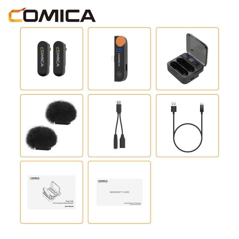 COMICA　2.4G デュアルチャンネル ミニワイヤレスマイク(ライトニング) ブラック　VimoS-MI-B｜y-kojima｜05