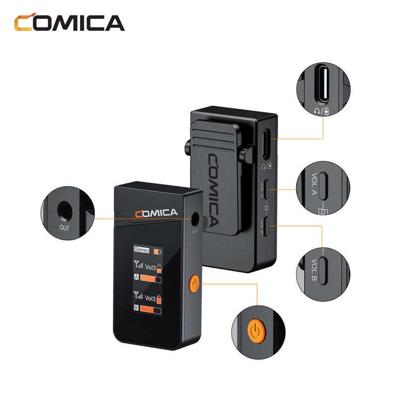 COMICA 2.4G デュアルチャンネル ミニワイヤレスマイク VimoC3