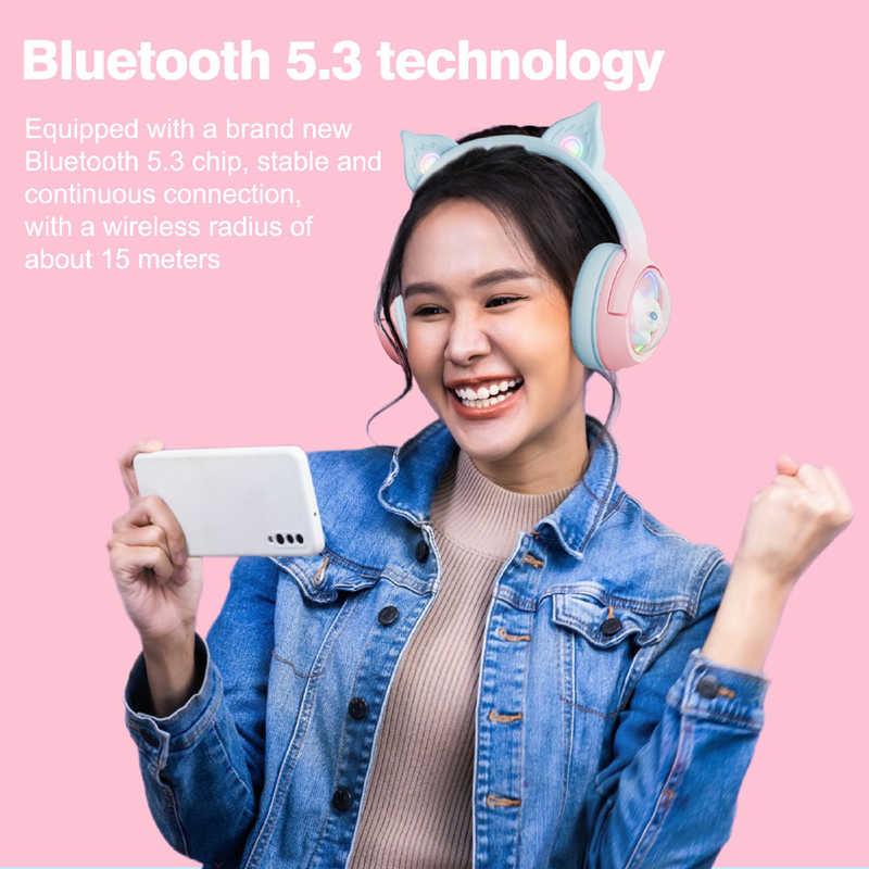 ONIKUMAGAMING ゲーミングヘッドセット 猫耳ヘッドセット 無線 B5BP