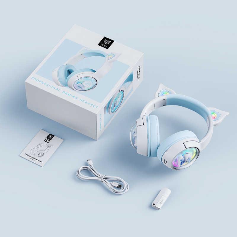ONIKUMAGAMING ゲーミングヘッドセット 猫耳ヘッドセット 無線 B5WB