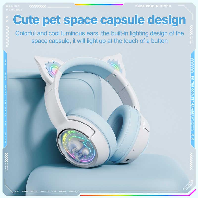 ONIKUMAGAMING ゲーミングヘッドセット 猫耳ヘッドセット 無線 B5WB