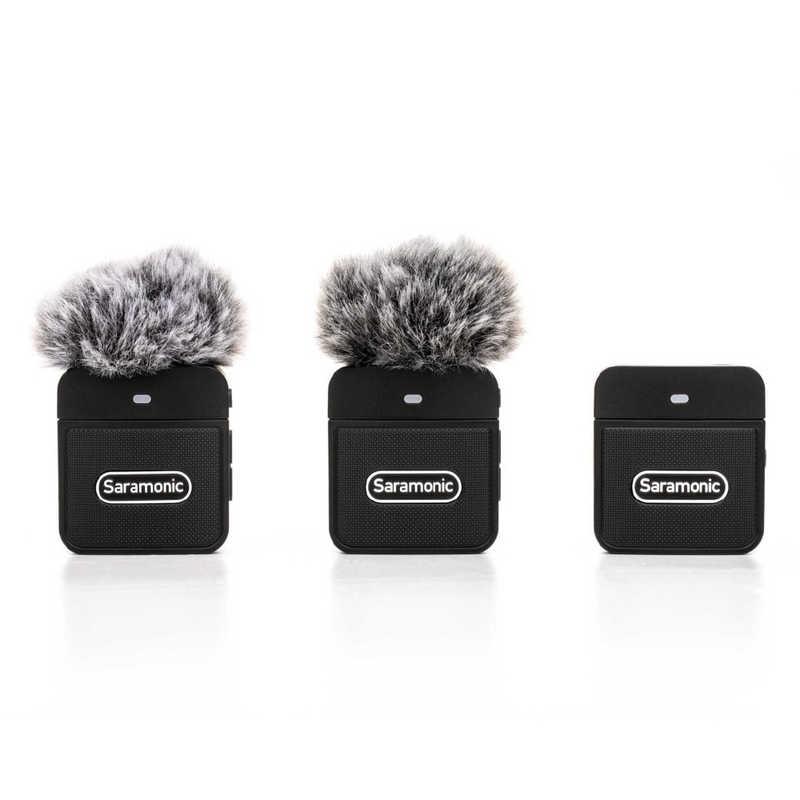 SARAMONIC 超小型 2.4GHz デュアルチャンネル ワイヤレス マイク