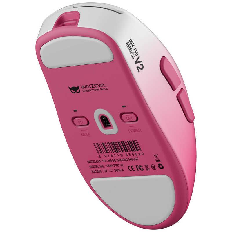 KIBU　WAIZOWL ゲーミングマウス OGM PRO V2 Pink ［光学式 / 有線・ワイヤレス/7ボタン/USB］［8Kポーリングレート対応/超軽量49g/左右非対称］　PROV2PINK_4