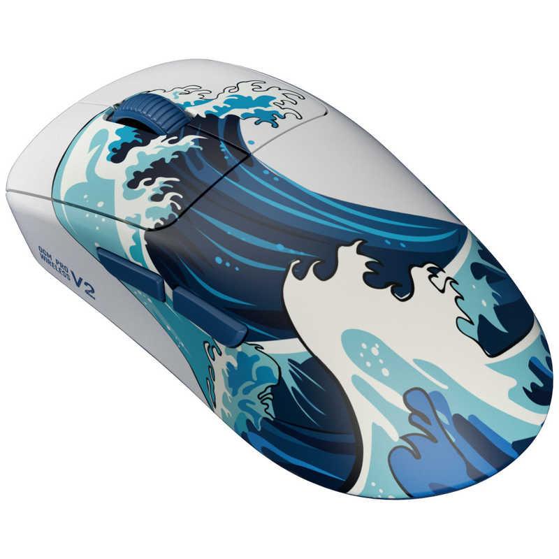 WAIZOWL ゲーミングマウス OGM PRO V2 Kanagawa Wave ［光学式 / 有線・ワイヤレス/7ボタン/USB］［8Kポーリングレート対応/超軽量49g/左右非対称］　PROV2KW_2