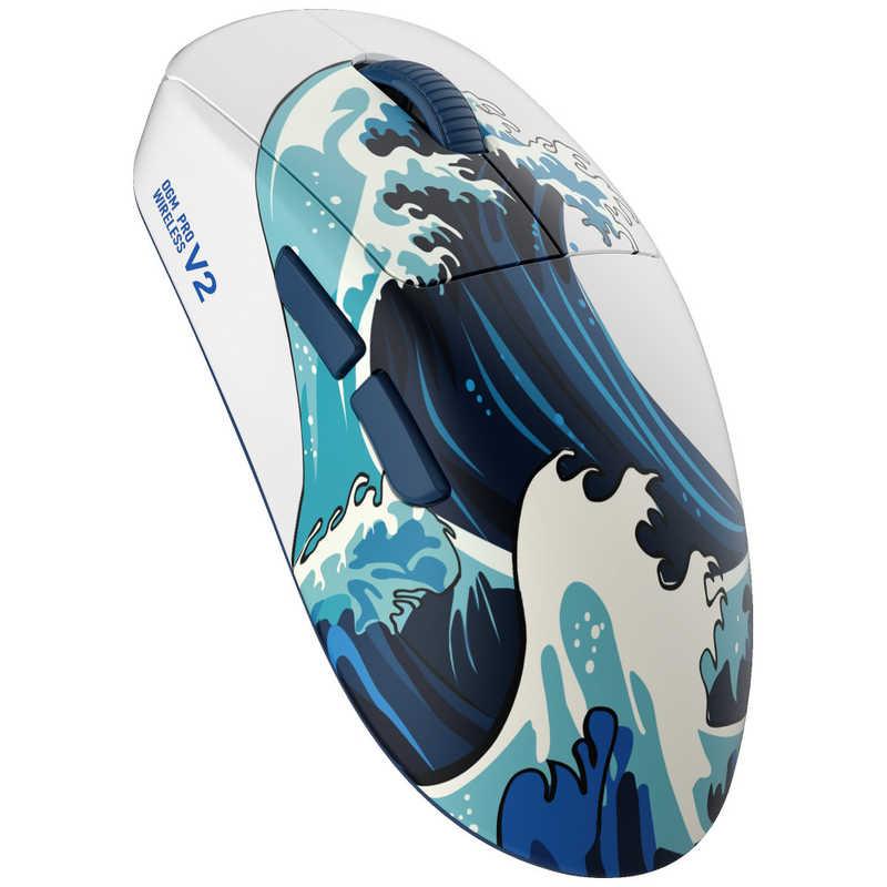 WAIZOWL ゲーミングマウス OGM PRO V2 Kanagawa Wave ［光学式 / 有線・ワイヤレス/7ボタン/USB］［8Kポーリングレート対応/超軽量49g/左右非対称］　PROV2KW_4