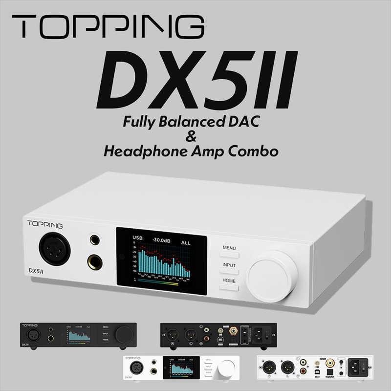 TOPPING　フルバランスデスクトップDAC ＆ ヘッドホンアンプ DX5 II Black ブラック　DX52BLACK |  | 08