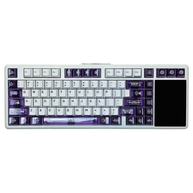 AULA L99 Purple 画面付きゲーミングキーボード / 3.98インチ IPS
