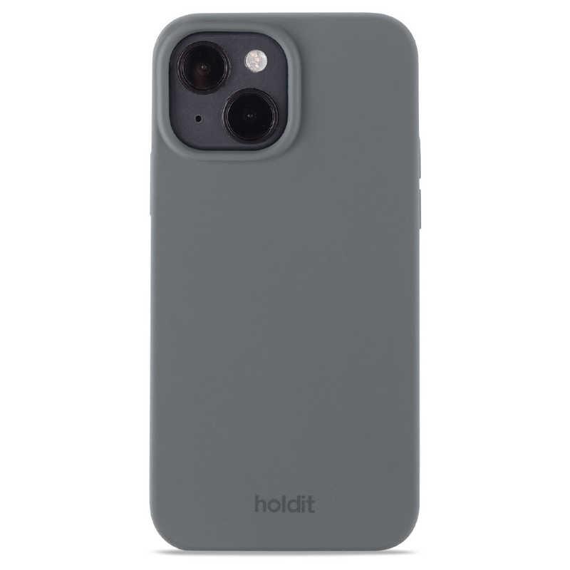 HOLDIT iPhone 14/13 ソフトタッチシリコンケース スペースグレイ