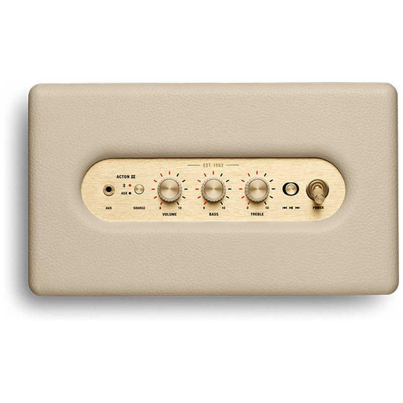 MARSHALL ブルートゥーススピーカー クリーム ［Bluetooth対応