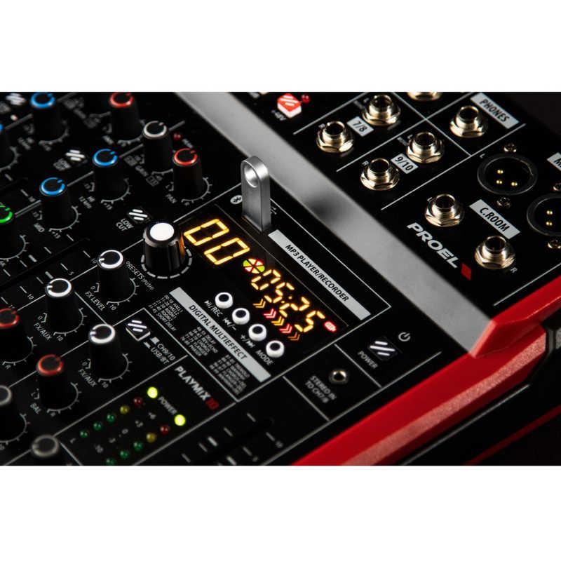 PROEL コンパクトミキサー6ch エフェクター内蔵 MP3録再 Blutooth搭載