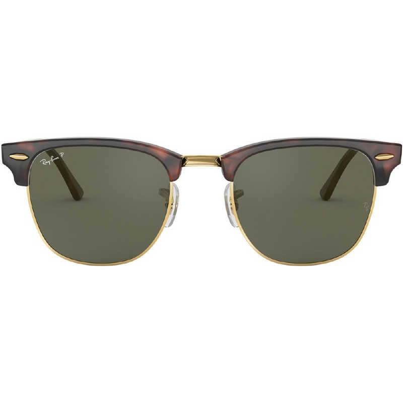 レイバン　Ray-Ban サングラス CLUBMASTER RB3016F 990/58 55mm レッドハバナ/ポラライズドグリーンクラシックG-15　RB3016Fの画像