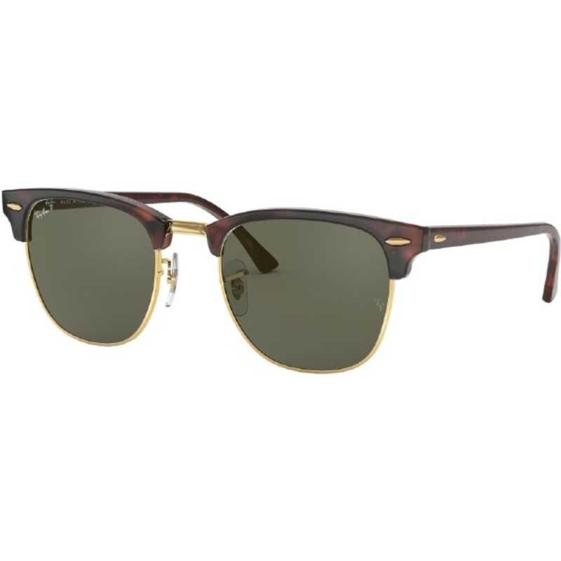 レイバン　Ray-Ban サングラス CLUBMASTER RB3016F 990/58 55mm レッドハバナ/ポラライズドグリーンクラシックG-15　RB3016Fの画像