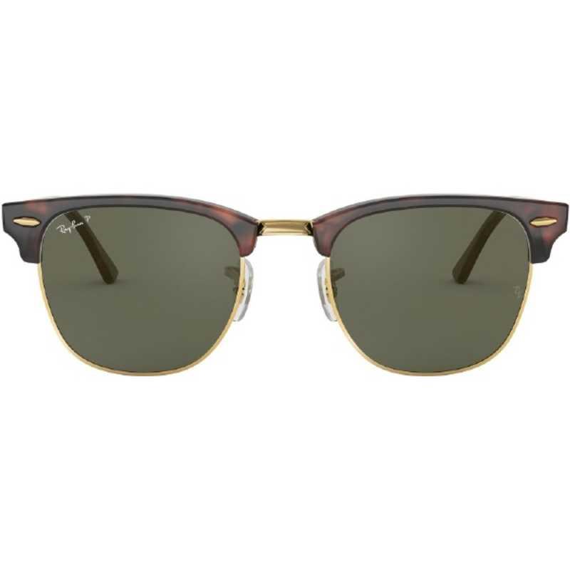 レイバン　Ray-Ban サングラス CLUBMASTER RB3016F 990/58 55mm レッドハバナ/ポラライズドグリーンクラシックG-15　RB3016Fの画像