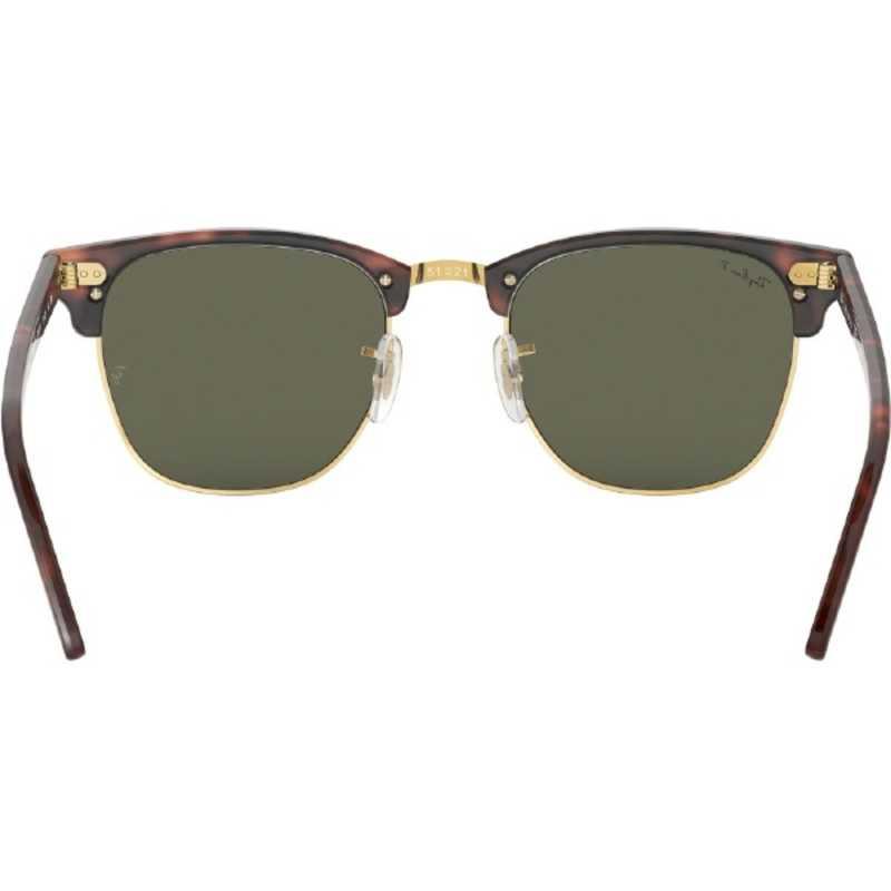 レイバン　Ray-Ban サングラス CLUBMASTER RB3016F 990/58 55mm レッドハバナ/ポラライズドグリーンクラシックG-15　RB3016Fの画像