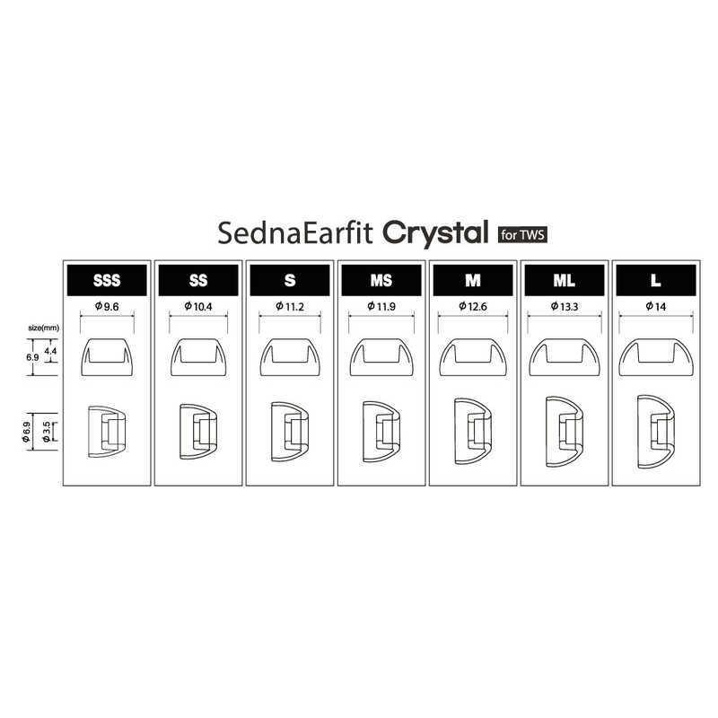 AZLA（アズラ） イヤーピース SednaEarfit Crystal for TWS M ML L