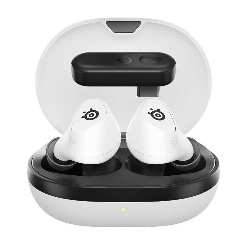 STEELSERIES Arctis GameBuds White [ ワイヤレス ( Bluetooth ) / 両