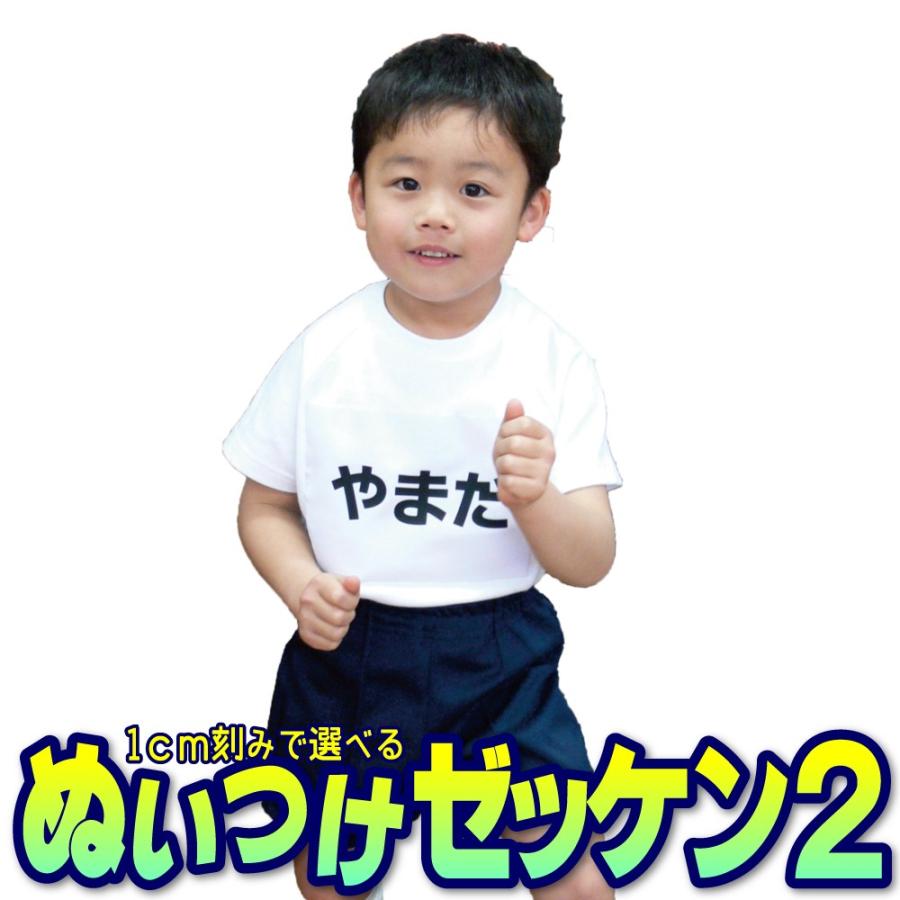 ゼッケン 名前印刷 縫い付け2枚組 1cm刻みでサイズ指定 名入れ 布 付き