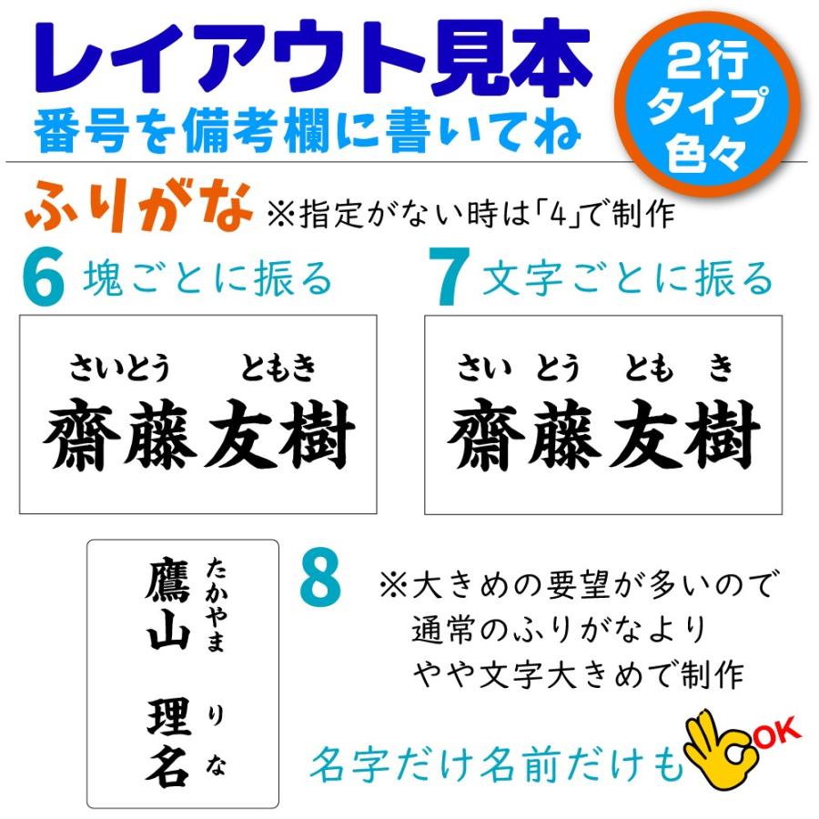 ゼッケン 名前印刷 縫い付け4枚組 名札 ぬい付け 名入れ 布 付き 印刷