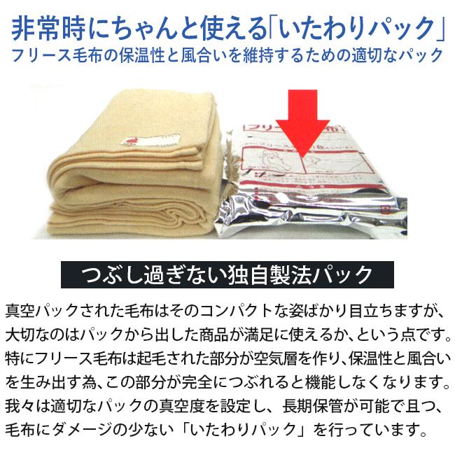 災害備蓄用難燃フリース毛布 災害備蓄用毛布 コンパクト A4サイズ