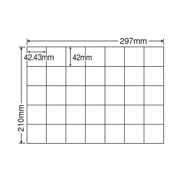 東洋印刷　ナナコピー　粘着ラベルワープロ＆レーザ用　1箱（500シート入）　白　C35Q（直送品）　35面　A4