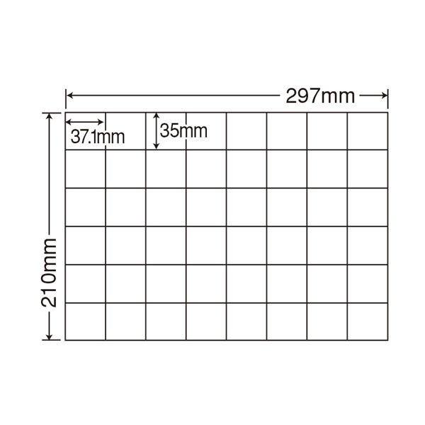 東洋印刷　ナナコピー　粘着ラベルワープロ＆レーザ用　白　C48U（直送品）　A4　1箱（500シート入）　48面