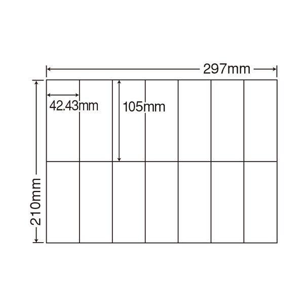 東洋印刷　ナナコピー　粘着ラベル再剥離タイプ　白　A4　1箱（500シート入）　C14QF（直送品）　14面