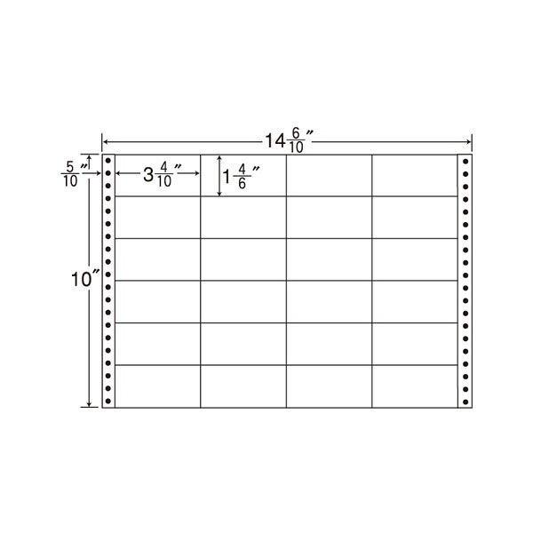 東洋印刷　ナナフォーム　タックフォームラベル　24面　1箱（500シート入）　白　M14N（直送品）