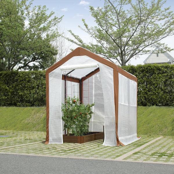 タカショー 大型温室 L GRH-11L（直送品） ＞ 家庭菜園に最適な大型温室です ガーデニング