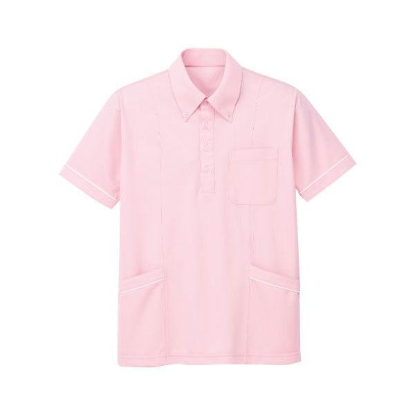 明石スクールユニフォームカンパニー 男女兼用ニットシャツ（脇ポケット付き） ピンク EL UZQ722-14-EL（直送品） シャツ