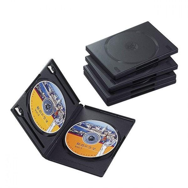 【格安SALEスタート】 両面収納 DVDトールケース エレコム（ELECOM） 5枚パック 1個（直送品） CCD-DVD05BK ブラック BD、DVD、CDケース