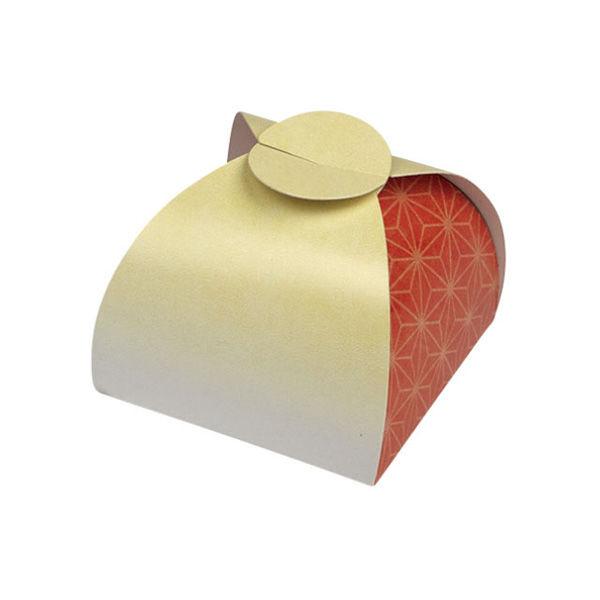 ヤマニパッケージ 軽食用 19-119YR 包み小箱 和衣 黄赤　500枚(100枚×5)（直送品）