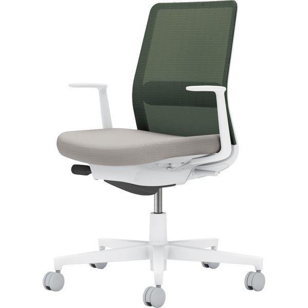 組立設置込 コクヨ モネット 背メッシュ L型肘 ランバー付 背座ツートン ウレタンキャスター Wグレー Lグレー ディープグリーン 1脚 直送品 Fvlapfouvh 家具 インテリア Beacondinernj Com