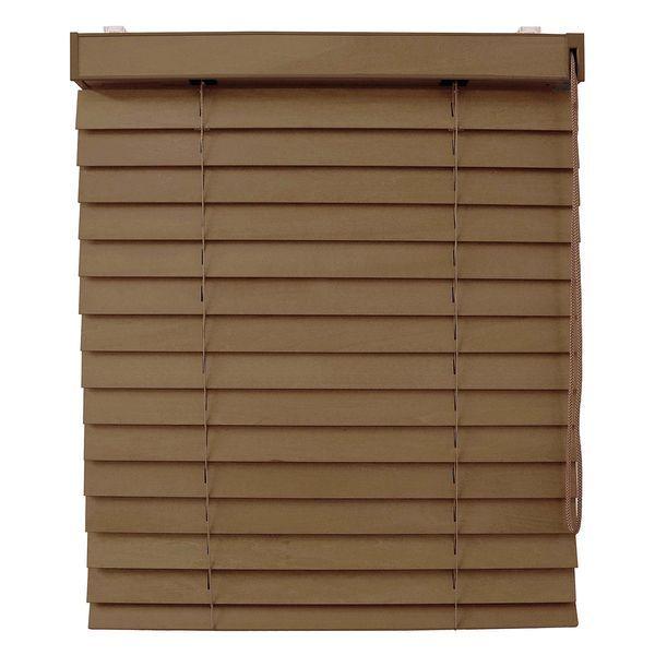 ニチベイ　木製ブラインド　クレール50　ループコード式　 幅1730×高さ1450mm　右操作　操作コード長さ1400mm　ダークオーク（直送品）