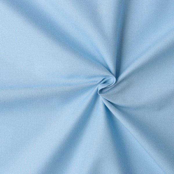 NBK エイティスクエア 無地 生地 綿100% シャーティング ソライロ ブルー系 巾約110cm×5m切売カット KD4630-154-（直送品）