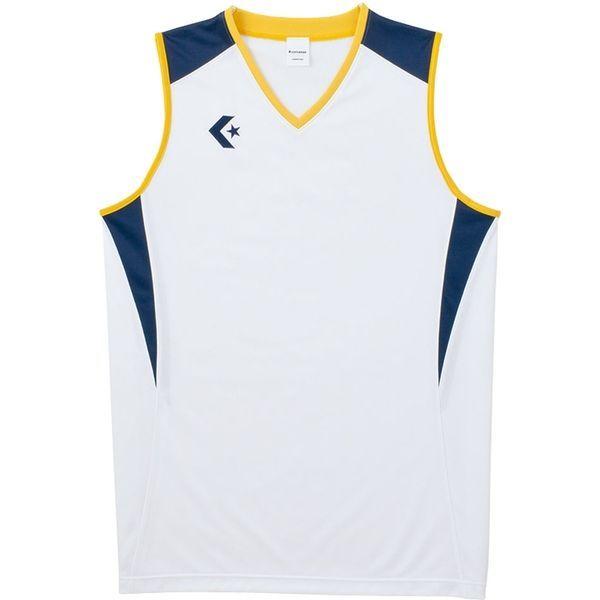 タイムセール！】【タイムセール！】CONVERSE(コンバース) バスケットボール ゲームシャツ CB251701 ホワイト ネイビー(1129)  SS 1枚（直送品） ウエア