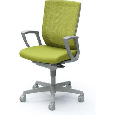 C447gr オカムラ P Lohaco お取り寄せ店 イエローグリーン 直送品 オカムラ Fhb6 Fhb6 エスクードメッシュチェアリング肘付