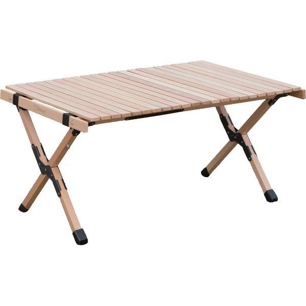 変更OK S'more（スモア） 折り畳み 木製 ロールテーブル Mサイズ 幅90cm 天然ブナ材使用 1個（直送品）