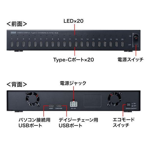 サンワサプライ USB2.0 Type-C 20ポートハブ USB-2THCS20 1個（直送品）｜y-lohaco2｜03